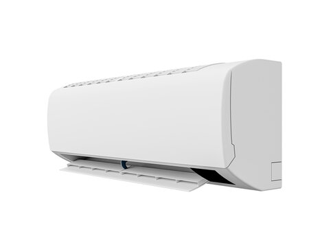 3D Render,Wall Air Conditioner on white background ,isolated object.
