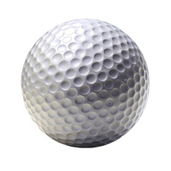 A golf ball isolated on transparent background.