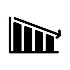 Loss Chart Icon Vector Symbol Design Illustration