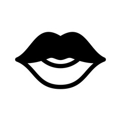 Glossy Lips Icon Vector Symbol Design Illustration