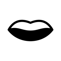 Glossy Lips Icon Vector Symbol Design Illustration