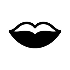 Glossy Lips Icon Vector Symbol Design Illustration