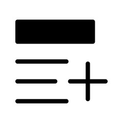 Fototapeta premium Add List Icon Vector Symbol Design Illustration