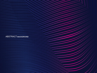 Abstract shining wave lines on blue background. Dynamic wave pattern. Modern wavy lines. Futuristic technology concept, for banners, posters, brochures, flyers, certificates, websites, etc.