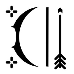 bow and arrow solid icon