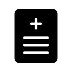 Fototapeta premium Medical Note Icon Vector Symbol Design Illustration