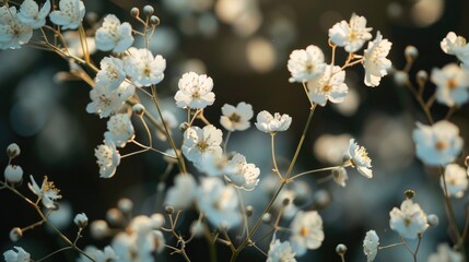 Garden blossoms of Gypsophila paniculata