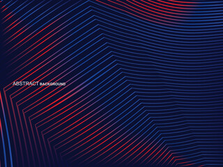 Abstract shining wave lines on blue background. Dynamic wave pattern. Modern wavy lines. Futuristic technology concept, for banners, posters, brochures, flyers, certificates, websites, etc.