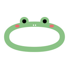 カエルのフレーム単品楕円