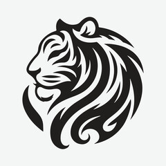 Majestic Tiger Head Silhouette Collection: Perfect for Your Creative Projects