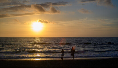 Fototapeta premium sunset sky on the Mediterranean coast on the island of Cyprus 1