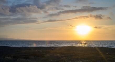 sunset sky on the Mediterranean coast on the island of Cyprus 2