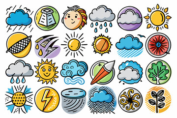 Fototapeta premium weather icons