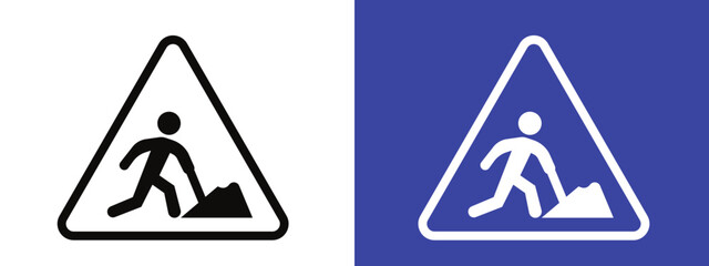 Obraz premium Safety notice for construction zone warning about ongoing work hazards