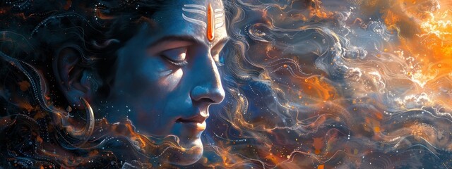 God lord shiva painting