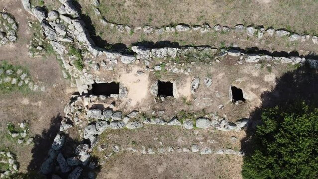 Tomb of the Nuragic Giants san Cosimo in Gonnosfanadiga in central Sardinia