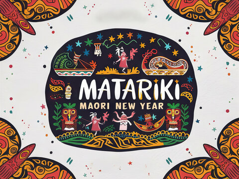 Matariki or Maori New Year graphics