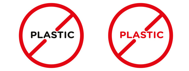 Environmental protection notice banning the use of plastic items