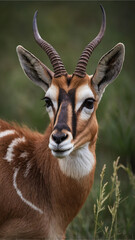 Fototapeta premium close up face portrait of an antelope