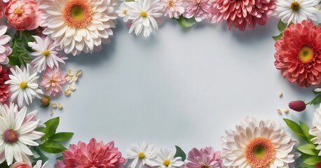 frame of flowers