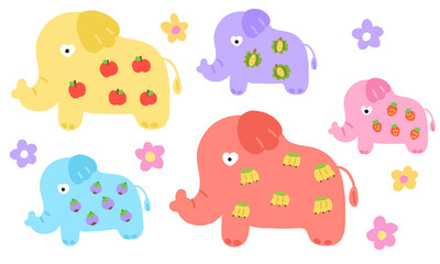 pattern with elephant