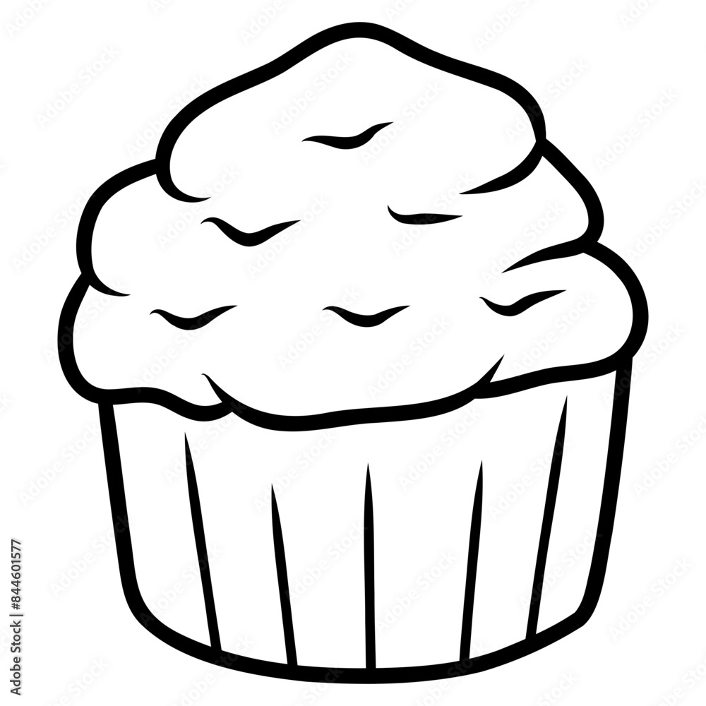 Sticker cupcake icon