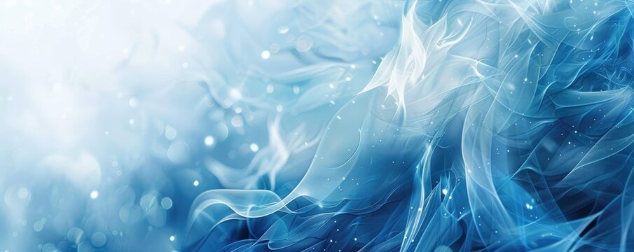 Abstract blue patterns with sparkling light effects