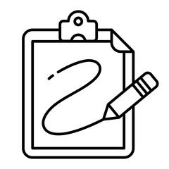 Pencil line icon illustration vector graphic