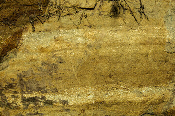 古い地層が現れた壁の模様