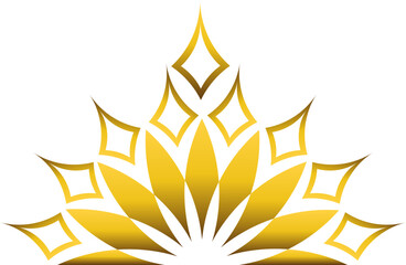 Luxury golden geometric ornament design