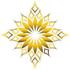 Luxury golden geometric ornament design