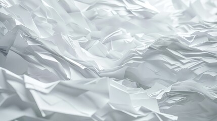 Obraz premium Many scattered white sheets of paper background. AI generated.