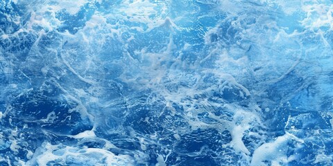 Obraz premium Abstract transparent water texture, bubbling clear water as textured background, purity and beauty of nature, natural ripples and waves on white blue aquatic surface, nature environment.
