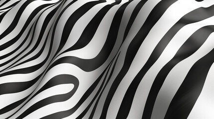 Zebra pattern background with detailed black and white stripes, modern background