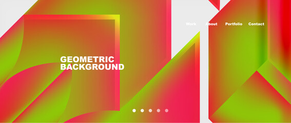 Fototapeta premium Abstract geometric shapes web design page. Vector Illustration For Wallpaper, Banner, Background, Card, Book Illustration, landing page