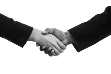 Business handshake and business people concepts,  isolated on white background