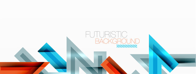 Line zig zag dynamic geometric abstract background. Colorful lines with shadow and light effects, various routes concept. Vector Illustration For Wallpaper, Banner, Background, Card