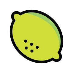 Lemon icon, vector illustration, filled style, best used for web