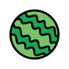 Watermelon icon, vector illustration, filled style, best used for web