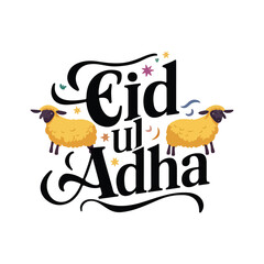 Eid Ul Adha Text Effect Vector Design Element.
