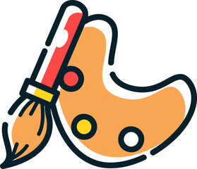 Paint pallet creativity, start-up icon.