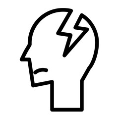 headache line icon