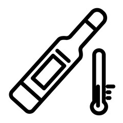 low body temperature line icon