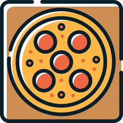 Pizza, express delivery icon.