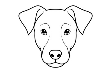 dog head outline vector illustration