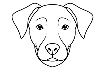 dog head outline vector illustration