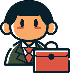 Employee, business management icon.