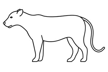 animal outline vector silhouette illustration 