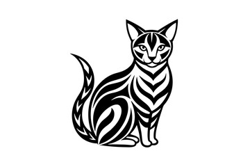 cat ,logo vector silhouette illustration