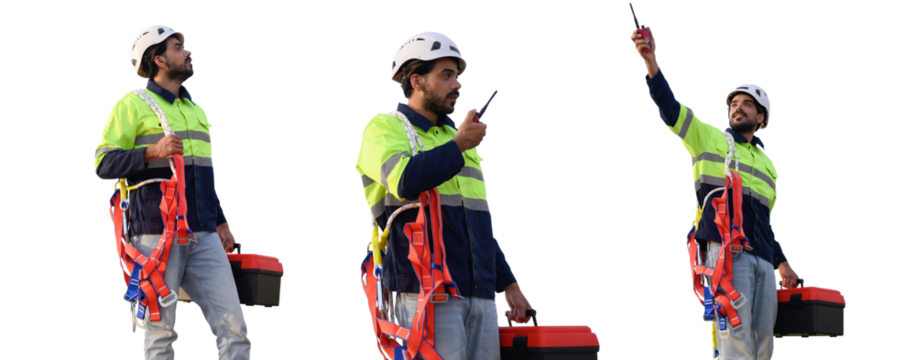 Industrial plant maintenance engineering on transparent background,PNG - Powered by Adobe